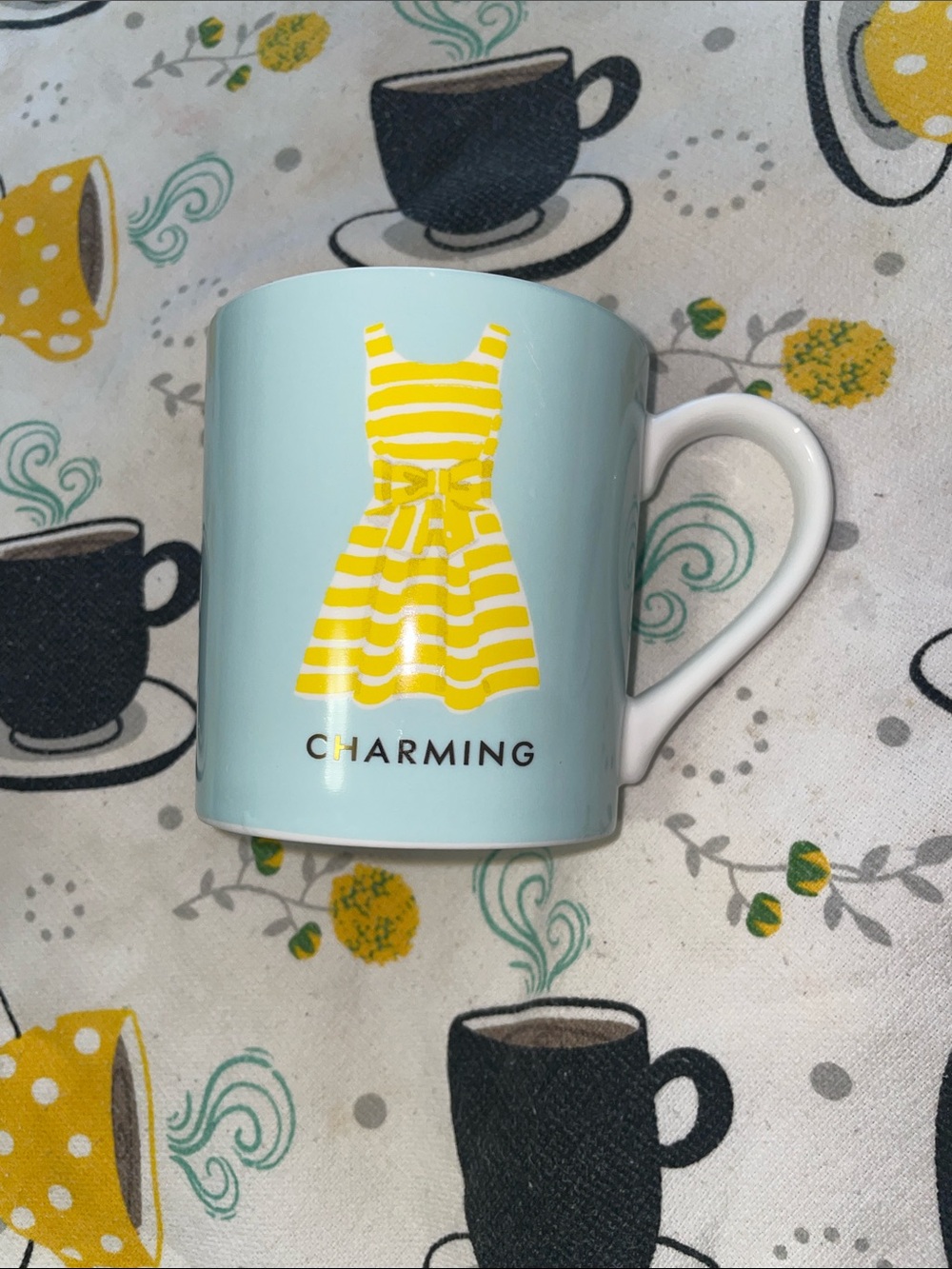 kate spade Light Blue and Yellow 'Charming' Dress Mug